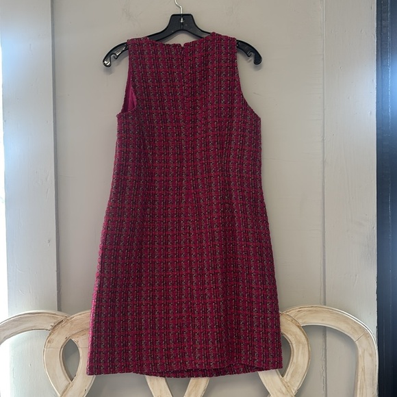 J. Crew Pink Tweed Sleeveless Mini Dress Size 8 - Picture 5 of 5